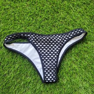 Victoria Secret, small, bikini thong bottom, black and white.